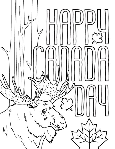 Canada Day Coloring Pages Images
