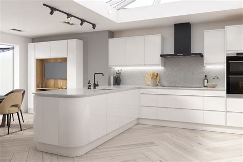 Gloss White Kitchen Cabinet Shaker Doors To Fit Most Diy Flatpack