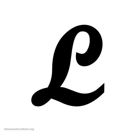 Cursive Letter L Stencils Printable