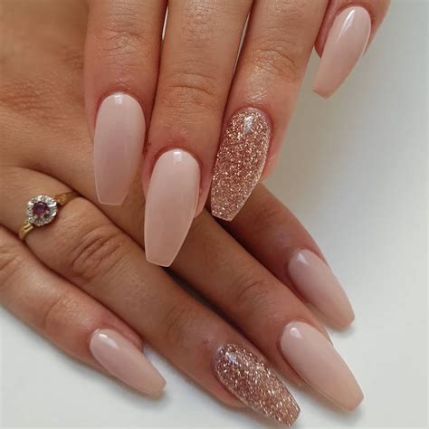 120 Best Coffin Nails Ideas That Suit Everyone Gold Glitter Nails