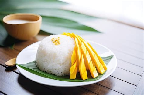 Premium Photo Classic Thai Mango Sticky Rice Presentation