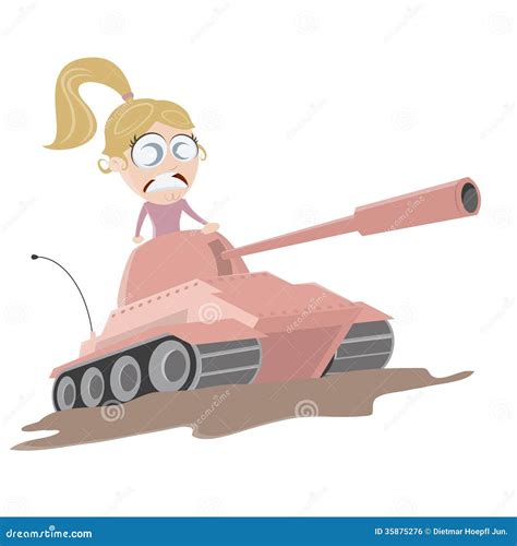 Cartoon Girl In A Pink Tank Royalty Free Stock Image Image 35875276