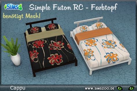 Blackys Sims 4 Zoo 16 Colors For The Simple Futon Bed Available At