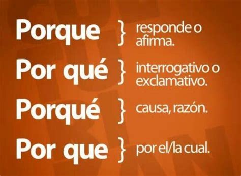 Porques Ap Spanish Spanish Grammar Spanish Vocabulary Spanish