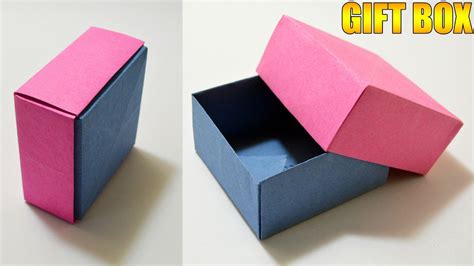 Origami T Box With Cover Easy Origami T Box Paper Box Diy