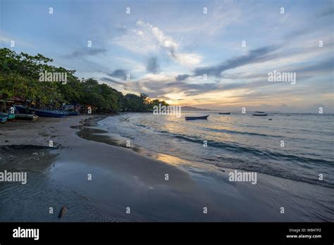 Sunset At Puerto Viejo Beach Costa Rica Stock Photo Alamy