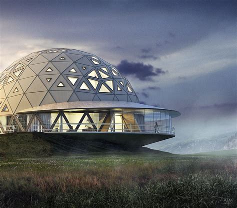 Domehouse On Behance Dome Building Geodesic Dome Homes Dome House