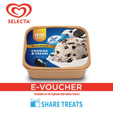 Selecta Supreme Half Gallon Ice Cream 14l Or 13l Sms Evoucher