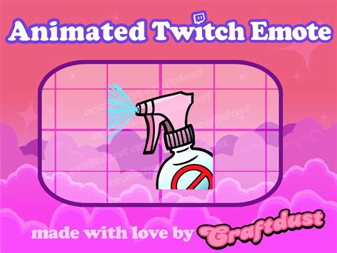 Twitch And Discord Animated Emote Spray Bottle Etsy