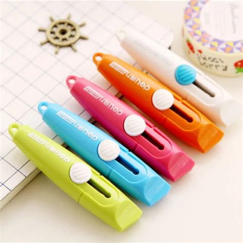 Kawaii Plastic Art Knife Cute Mini Utility Knife Paper Cutter For Kids