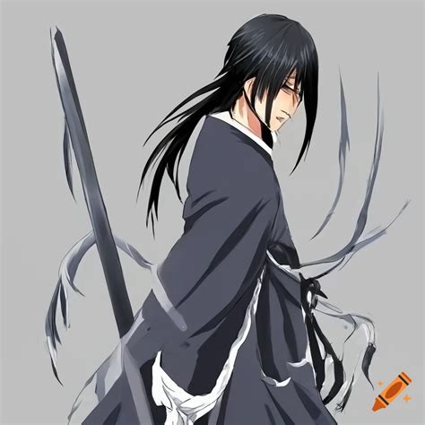 Anime Character With Long Black Hair And Piercing On Craiyon