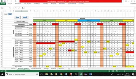 Faire Rapidement Un Planning De Congés Avec Excel
