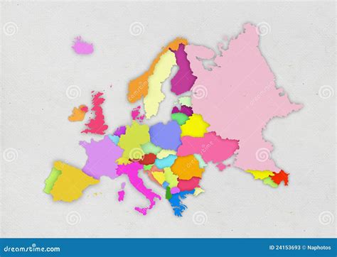 Colorful Europe Political Map With Clearly Labeled Separated Layers Images