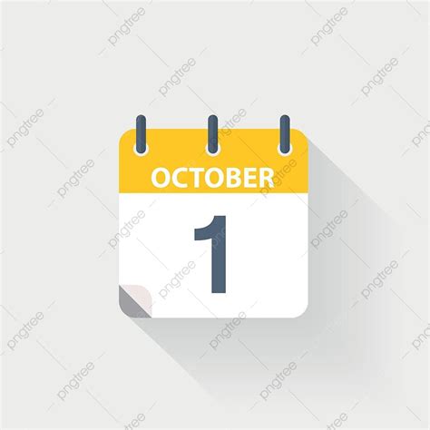 October Calendar Vector Hd Images 1 October Calendar Icon