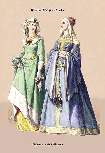 German Noblewomen 15th Century Renaissance Fashion 15th Century