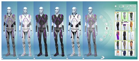 Mod The Sims Male Alien Suit In 6 Designs