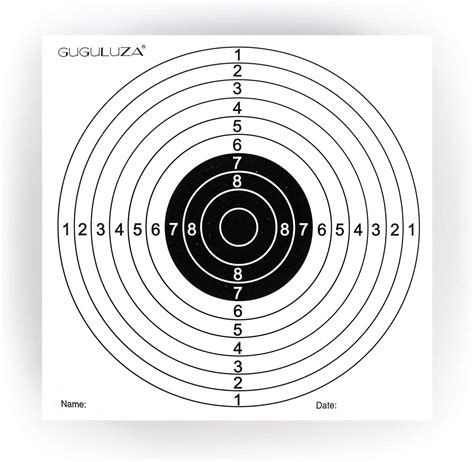 Guguluza 14cm Paper Targets For Air Rifle Bb Gun Shooting Practicecard