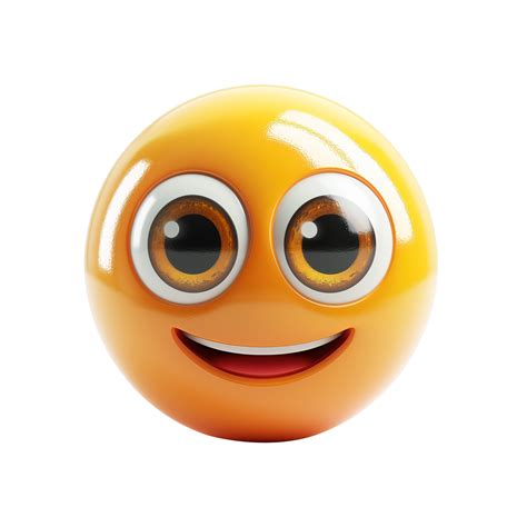 Ai Generated 3d Icon Smiling Face With Big Eyes Emoji Isolated On