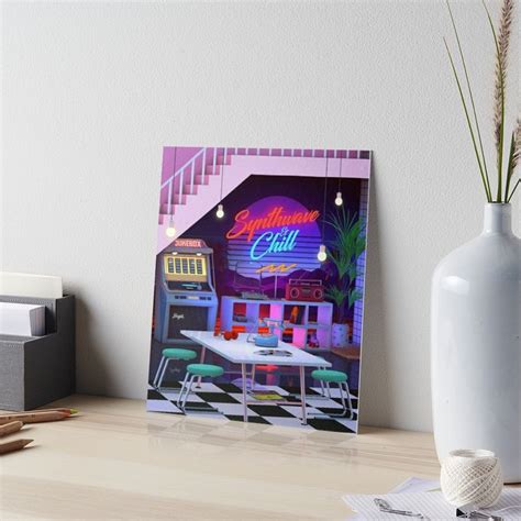 Synthwave And Chill Art Board Print By Dennybusyet Synthwave Art