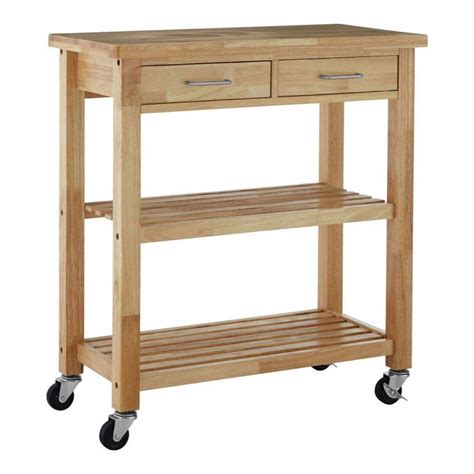 Custom countertops, kitchen islands, cutting boards Tropical Hevea Wood Kitchen Trolley - BrandAlley