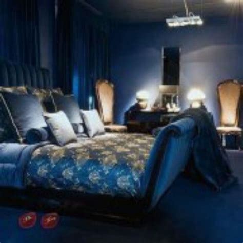 Versace is a whole world of luxury, a design vision that spreads from the catwalk to the very interiors that surround us. Midnight | Versace home, Blue rooms, Versace furniture