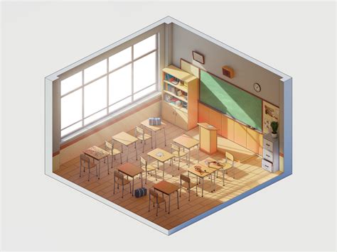 japanese classroom by dmitry kuznetsov on dribbble