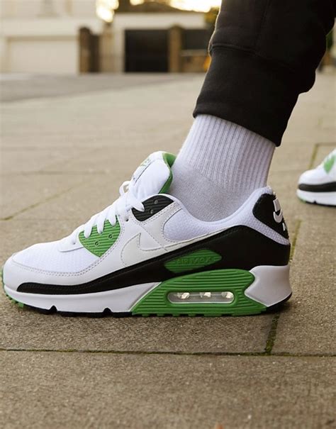 Nike Air Max 90 Trainers In Whitegreen Asos