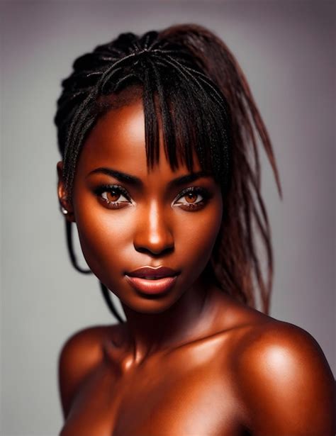 Premium Photo Beautiful Ebony Woman Created With Generative Ai