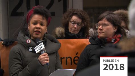 Collectif 8 Mars Dans La Rue à Montréal Pour Les Droits Des Femmes