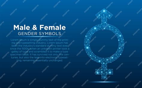 premium vector low poly sexual male and female icon vector with futuristic concept gender