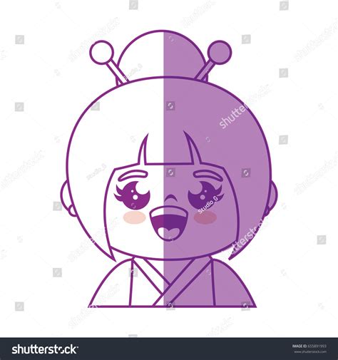 Cute Japanese Girl Cartoon Stock Vector Royalty Free 655891993 Shutterstock