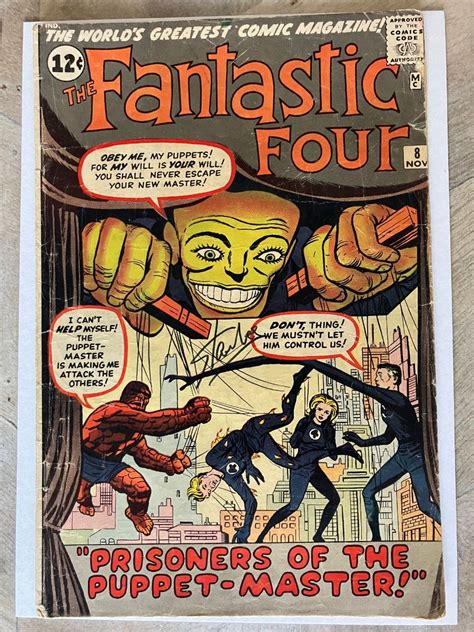 Pgm Fantastic Four 8 Signed By Stan Lee Hey Buddy Can You Spare A