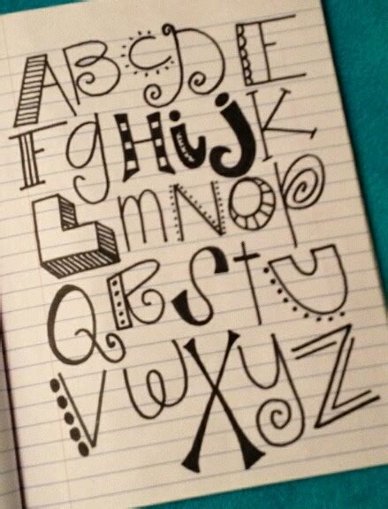 13 Easy And Cool Handwriting Fonts Images Cool Font Styles Alphabet