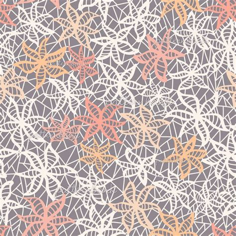 An Abstract Pattern With Orange And Gray Leaves
