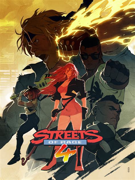Streets Of Rage 4 Poster Lineage Studios