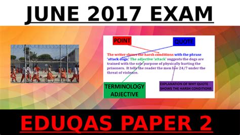 Nowadays most people are not as fit and active, as they were in the past. EDUQAS GCSE English Language 2017 Paper 2 Q2 (& examiner podcast) - PRISONS | Teaching Resources
