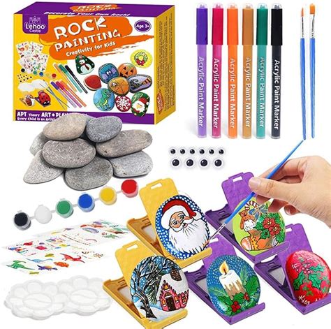 Lehoo Castle Rock Painting Kits For Kids And Adults Christmas Rock