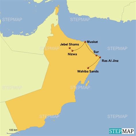 Stepmap Oman Landkarte Für Welt
