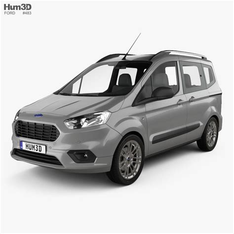 3d Model Of Ford Tourneo Courier 2022 Ford Van Ford 3d Model