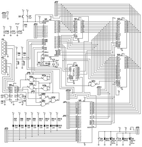 The software contains terminal, connector, and transmission path. 8051 Development System Circuit Board