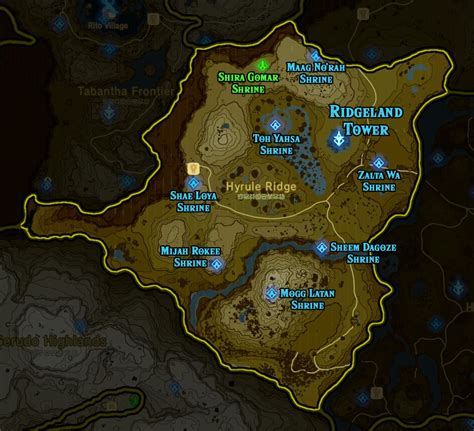 Map Of All Shrines Botw Maping Resources