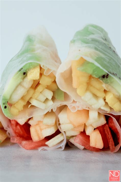 Fruit Spring Rolls Fun Summer Recipe For The Kids Natural Deets