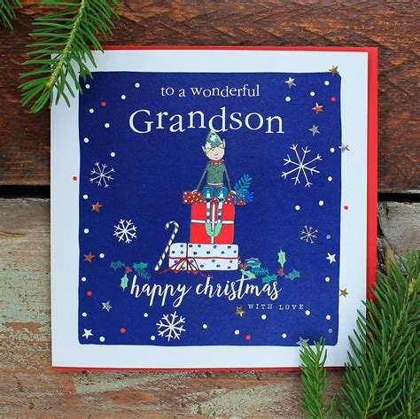 Wonderful Grandson Christmas Card By Molly Mae®