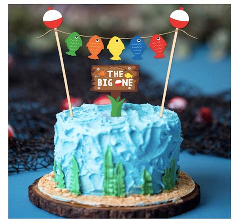 If any fish cakes are left, tuck them into pita bread for lunchboxes. The Big One Cake Topper The Big One Birthday Theme Fishing ...