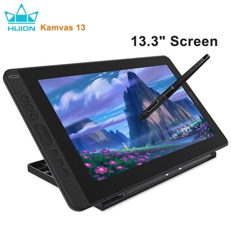 huion kamvas 13 black graphic drawing tablet monitor full lamination drawing monitor gamut 120