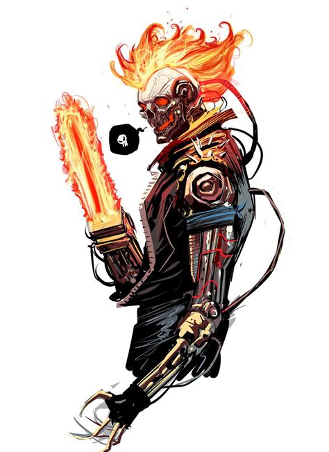 Ghost Rider 2099 Fan Art By Dan Mora — Geektyrant Ghost Rider Marvel
