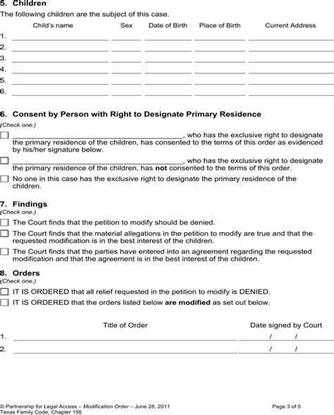 Download Texas Child Custody Form For Free Page 3 Formtemplate