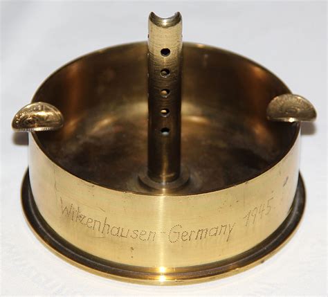 E117 Wwii Named Trench Art Ashtray Germany 1945 B And B Militaria