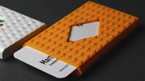Create your business card base. Model of the Week: 3D Printed Business Card Case - SolidSmack