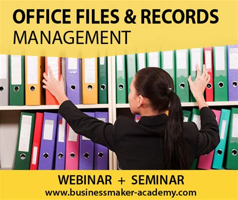Office Files And Records Management Training By Businessmaker A